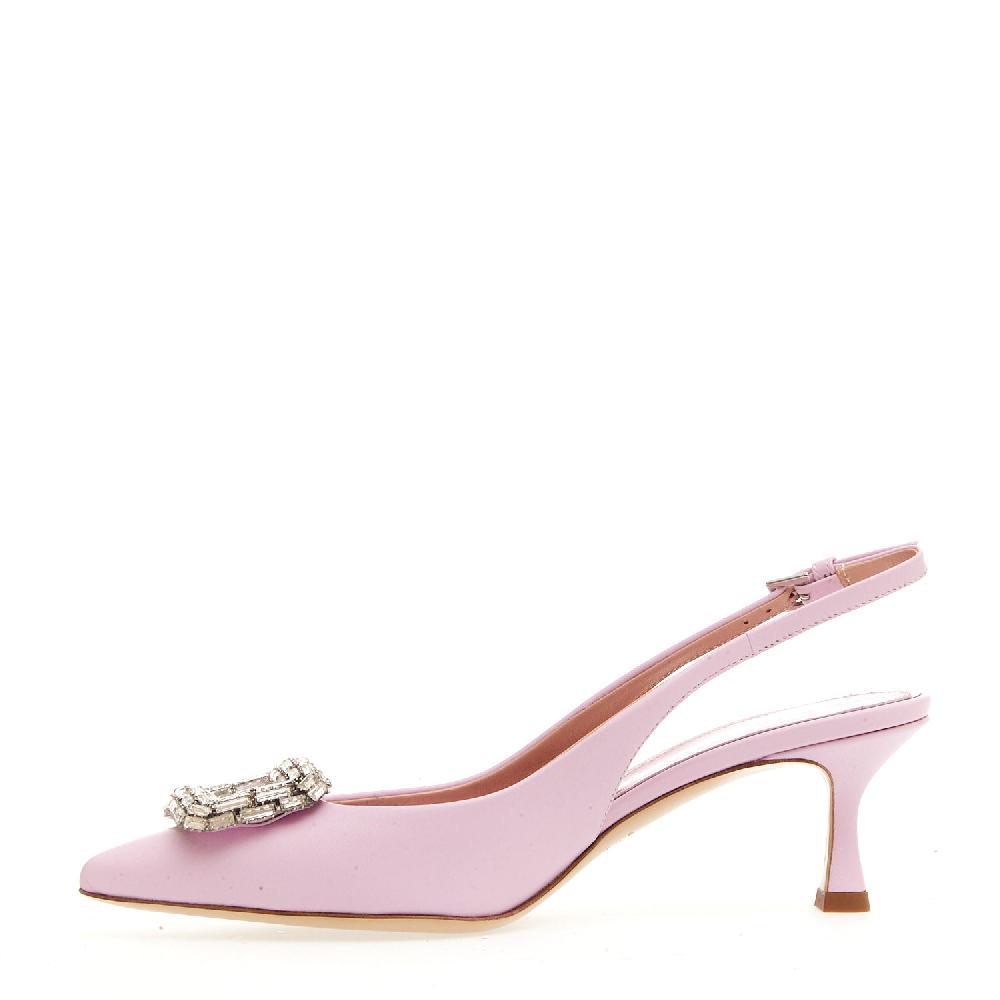 Sorelle Perego slingback rosa con fibbia strass Convenienza