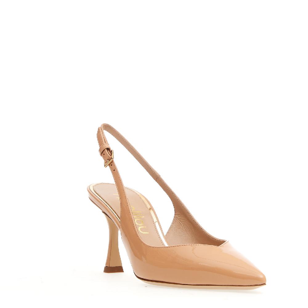 Sorelle Perego slingback vernice nude tacco 75 mm Offerta