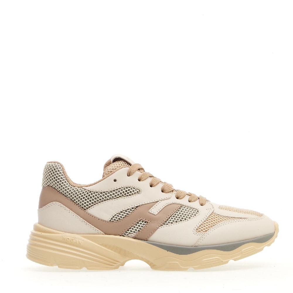 Sorelle Perego sneakers H665 in pelle bianca rete grigio