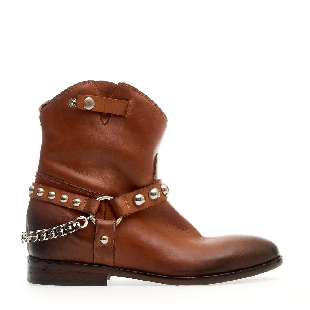 Sorelle Perego texano pelle sughero washed borchie Vendite Flash