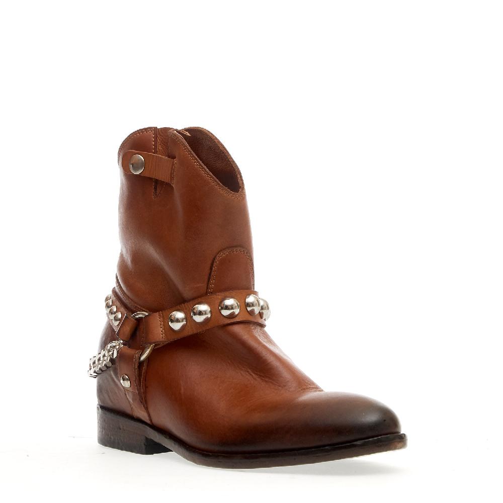 Sorelle Perego texano pelle sughero washed borchie Vendite Flash