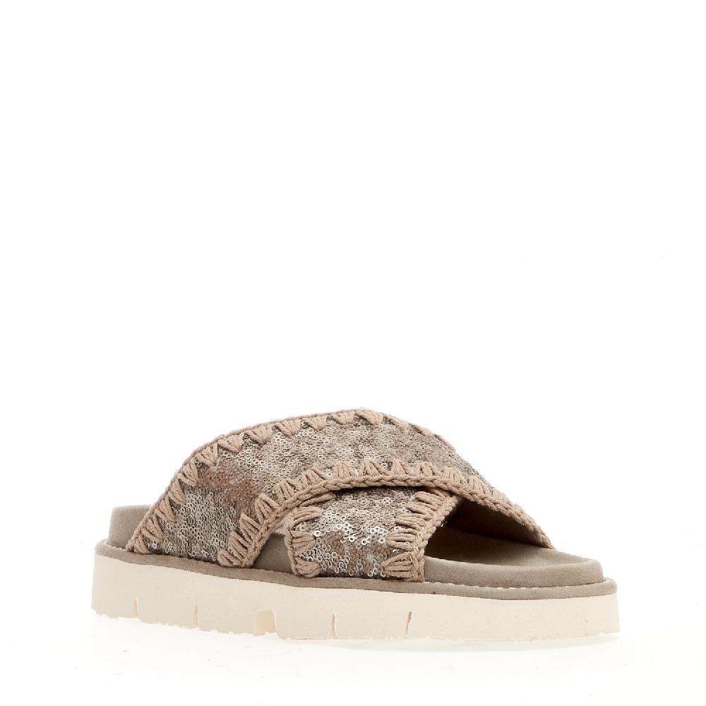 Sorelle Perego zeppa incrocio paiettes gunmetal Moda