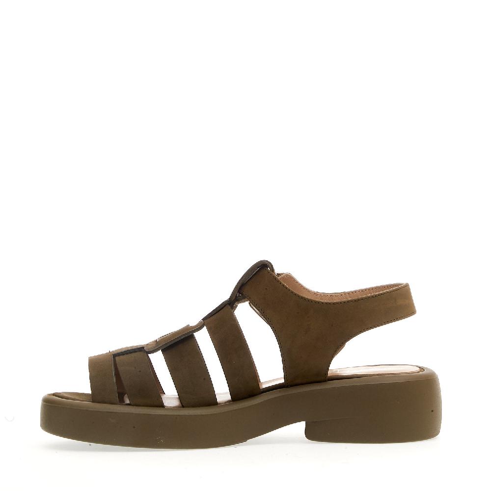 Sorelle Perego sandalo gabbia nabuk verde Sconto di tempo limitato