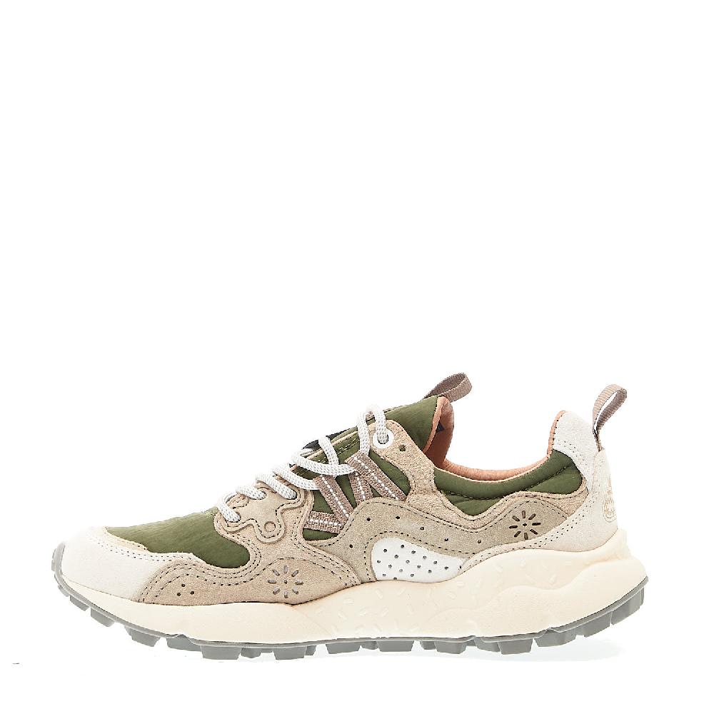 Sorelle Perego sneakers tessuto verdone camoscio tortora Comprare a buon mercato