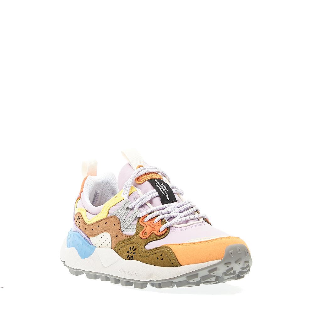 Sorelle Perego sneakers tessuto lilla camoscio verde e arancione Grande vendita
