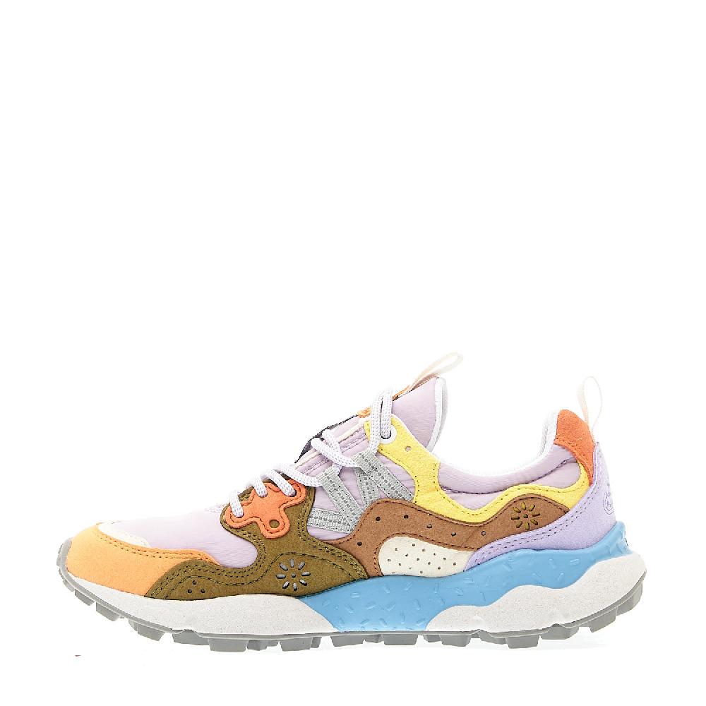 Sorelle Perego sneakers tessuto lilla camoscio verde e arancione Grande vendita