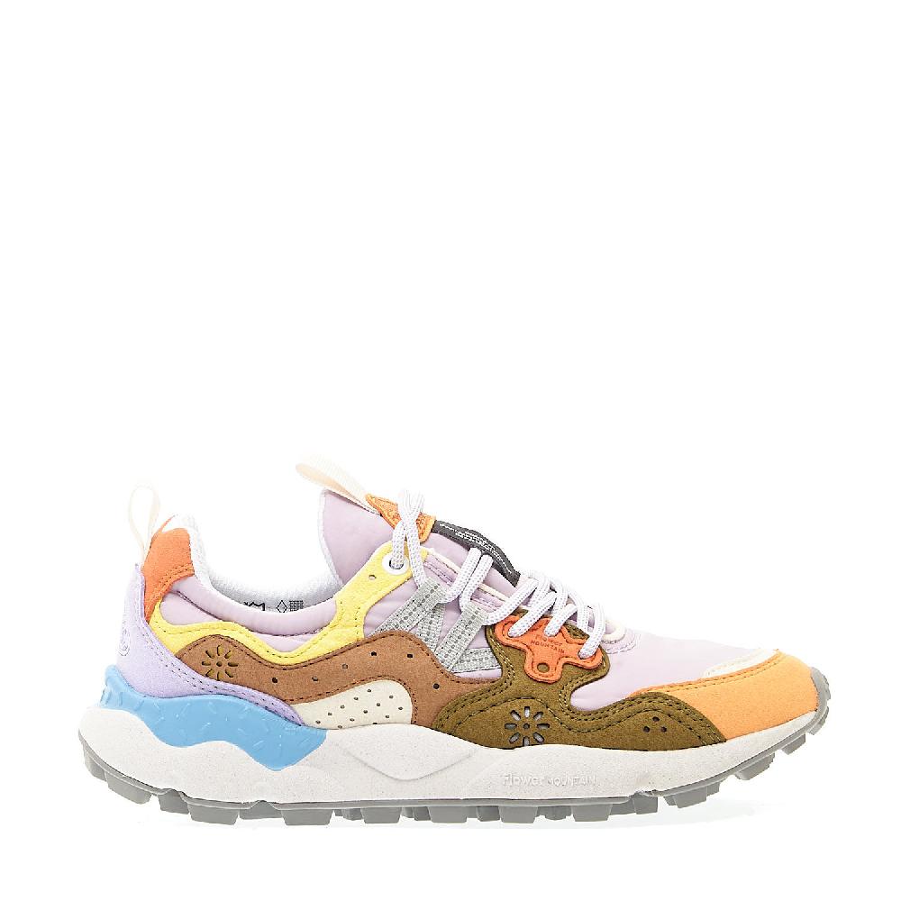 Sorelle Perego sneakers tessuto lilla camoscio verde e arancione Grande vendita