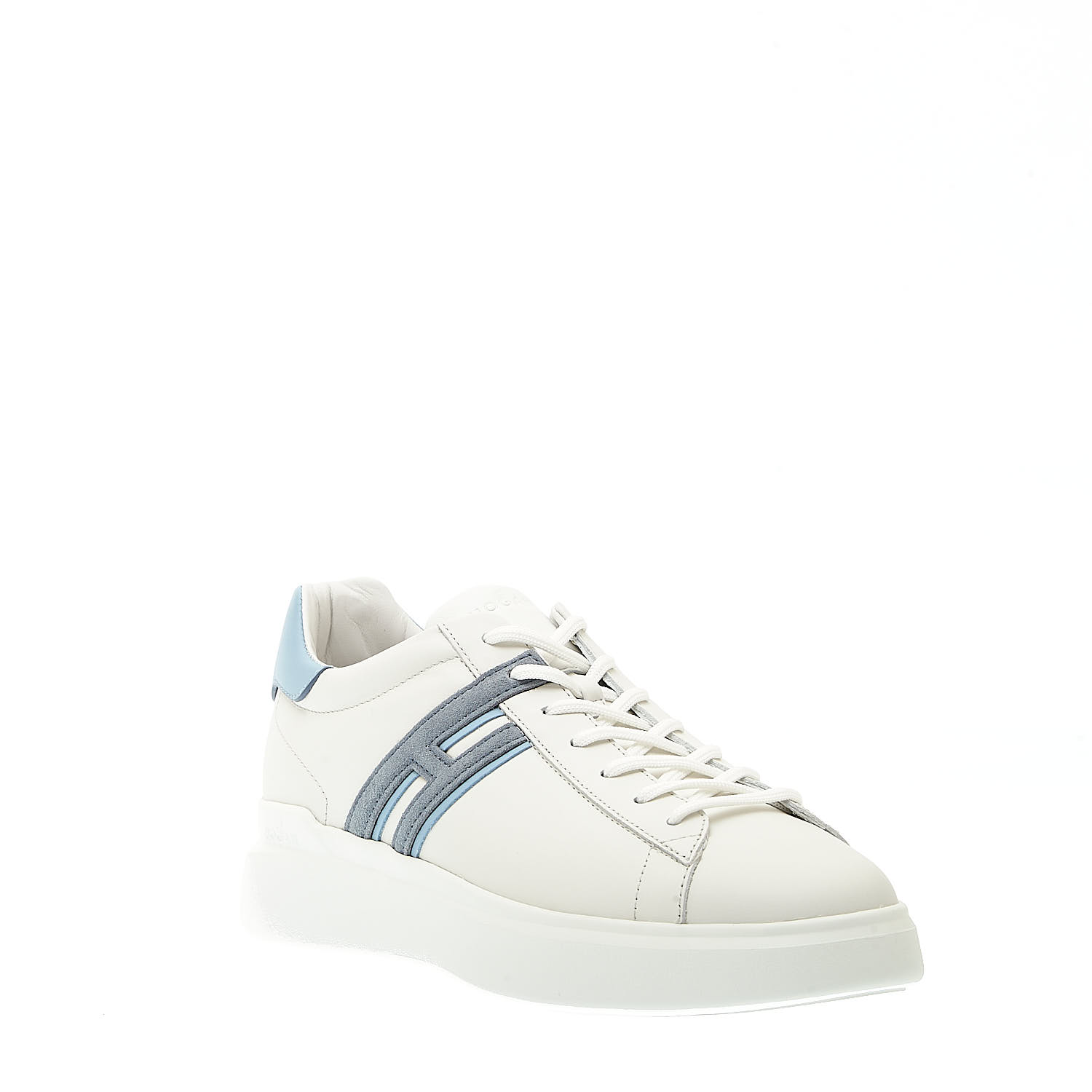 Sorelle Perego sneakers rebel pelle bianco spoiler azzurro Black Friday