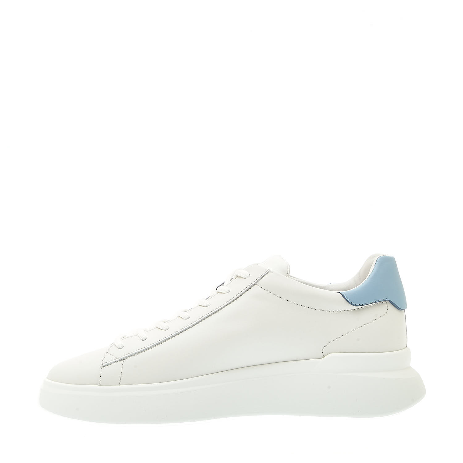 Sorelle Perego sneakers rebel pelle bianco spoiler azzurro Black Friday