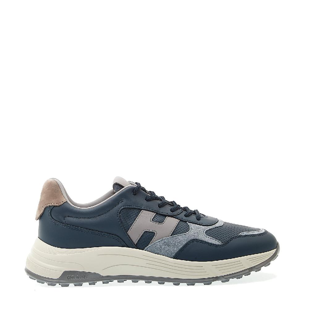 Sorelle Perego sneakers hyperlight pelle blu e camoscio Offerta natalizia