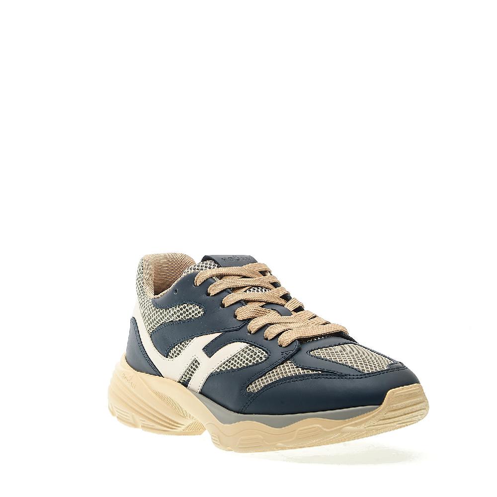 Sorelle Perego sneakers H665 in pelle blu rete beige Offerta per la Festa della Mamma