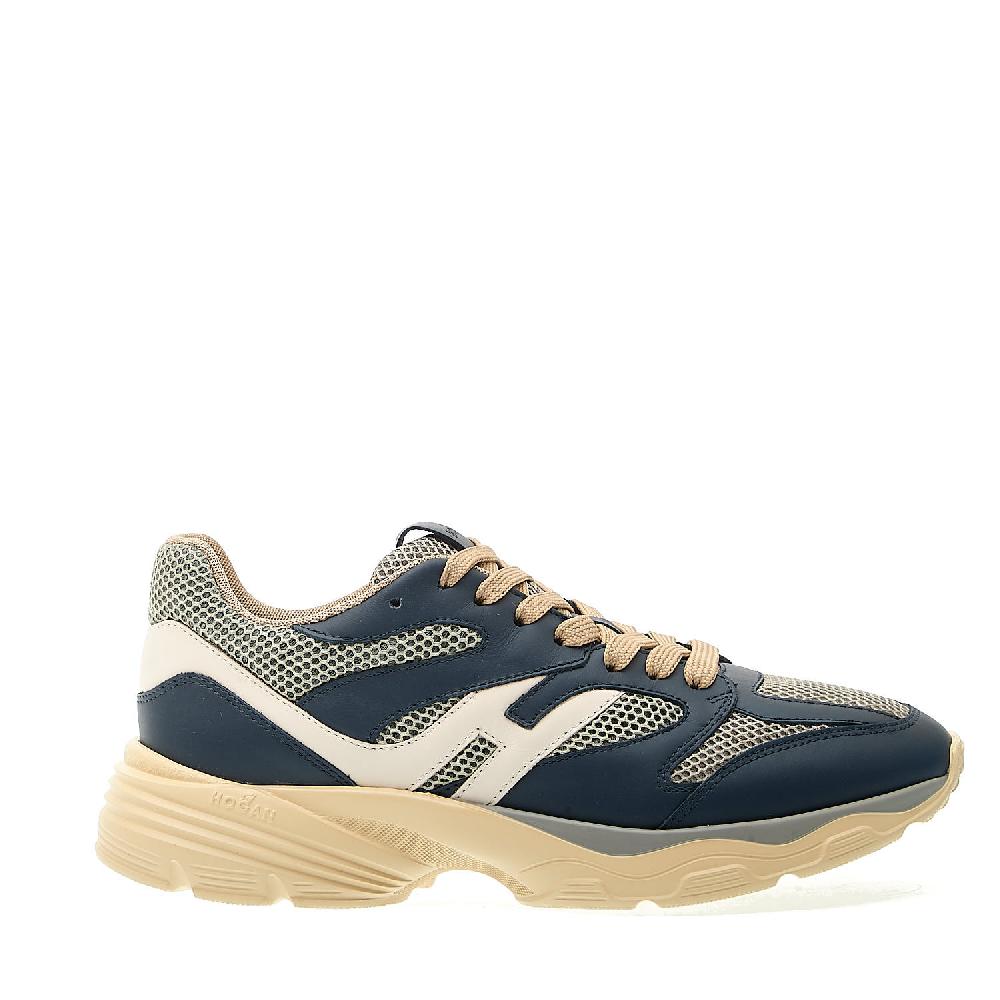 Sorelle Perego sneakers H665 in pelle blu rete beige Offerta per la Festa della Mamma