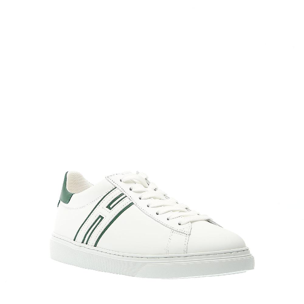 Sorelle Perego sneakers cassetta pelle bianco dettagli verde Offerta Giorno del Papà