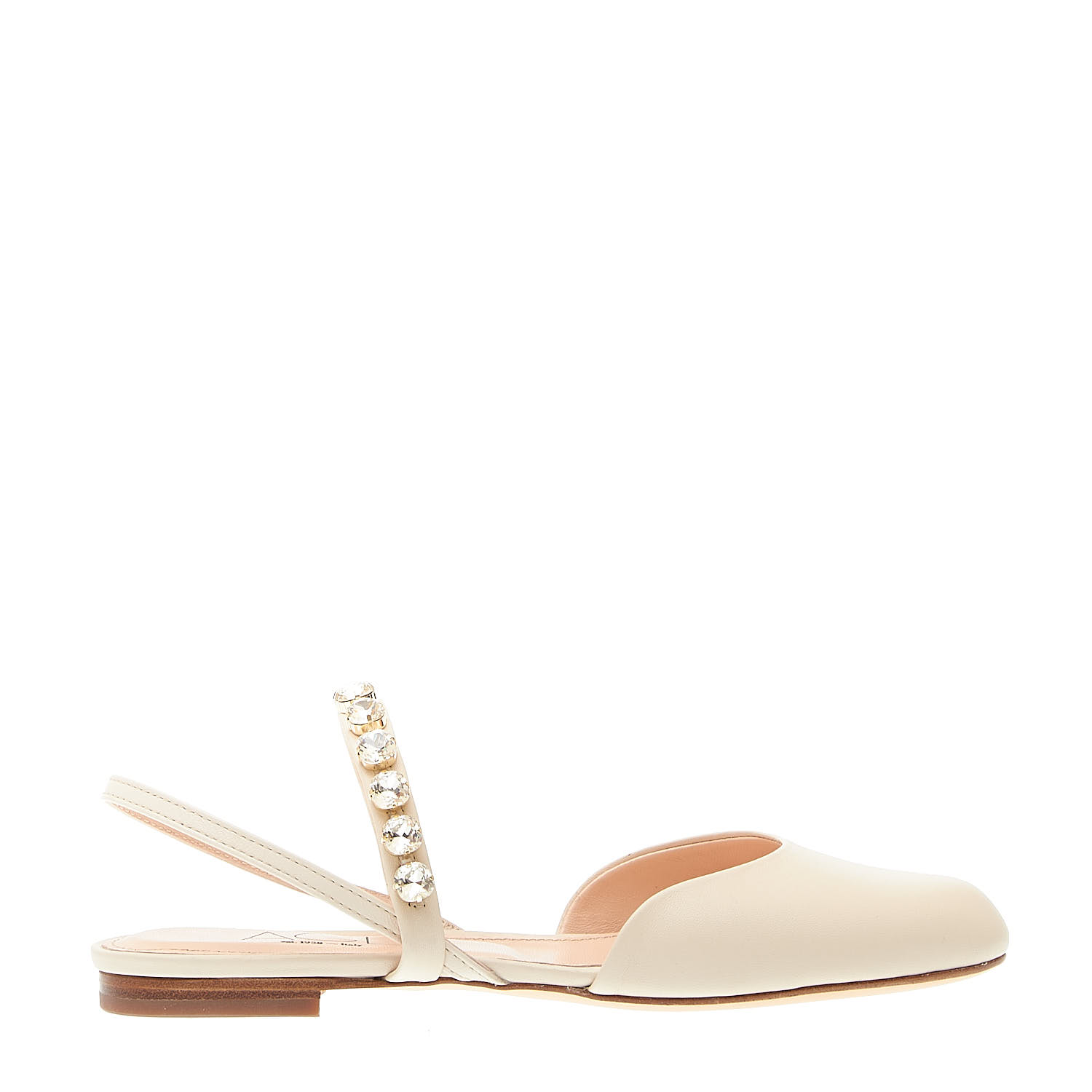 Sorelle Perego slingback panna con strass