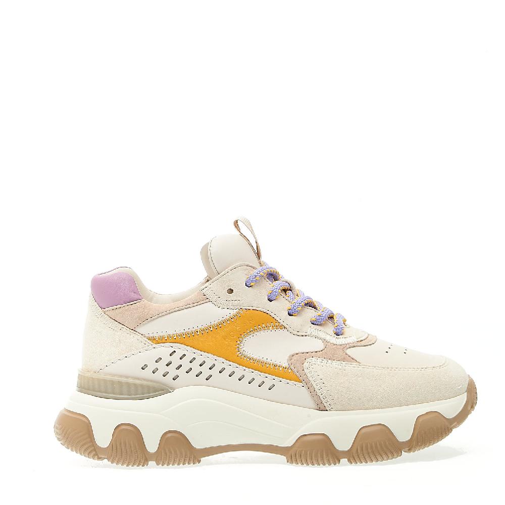 Sorelle Perego hyperactive in pelle panna spoiler stringhe lilla Fino al 60% di sconto