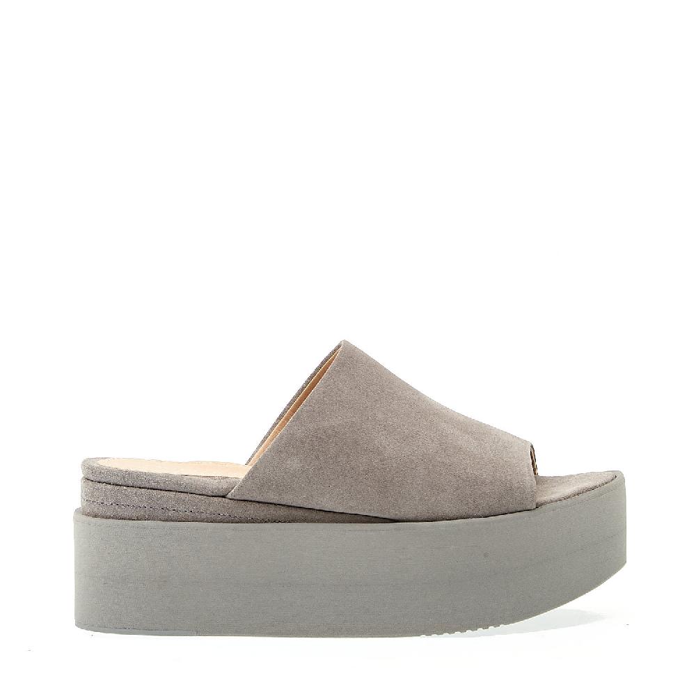 Sorelle Perego ciabatta zeppa extralight camoscio grigio