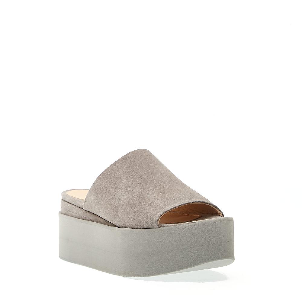 Sorelle Perego ciabatta zeppa extralight camoscio grigio Fino al 65% di sconto