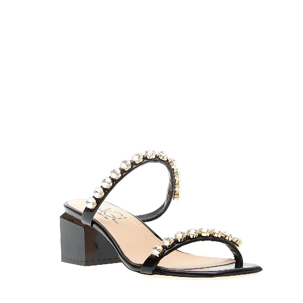 Sorelle Perego ciabatta vernice nera strass Only for today