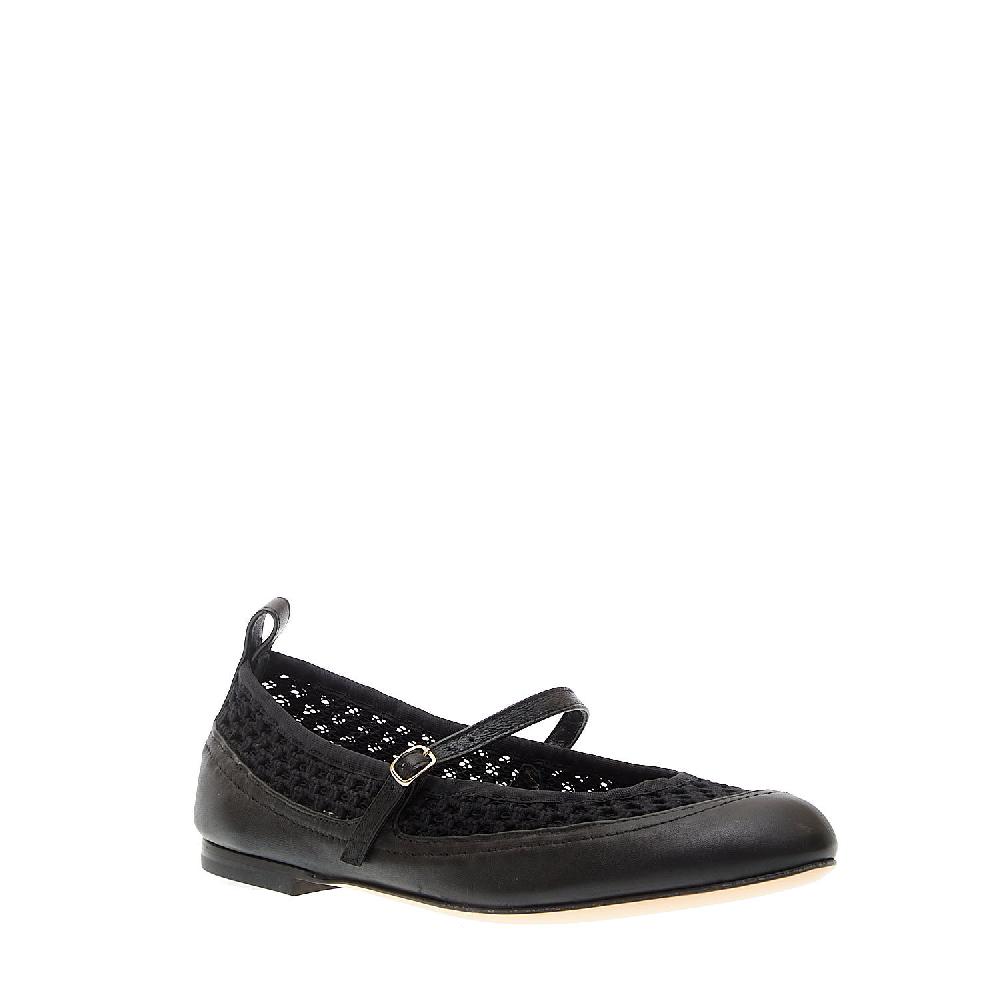 Sorelle Perego ballerina pelle nera con cinturino Discount Store per i nuovi prodotti