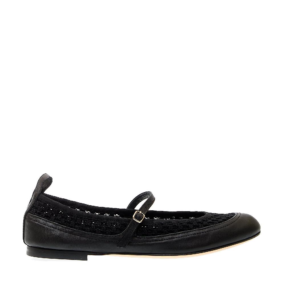 Sorelle Perego ballerina pelle nera con cinturino Discount Store per i nuovi prodotti