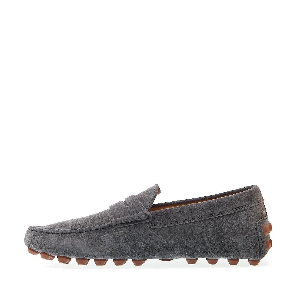 Sorelle Perego mocassino bubble in camoscio grigio In vendita