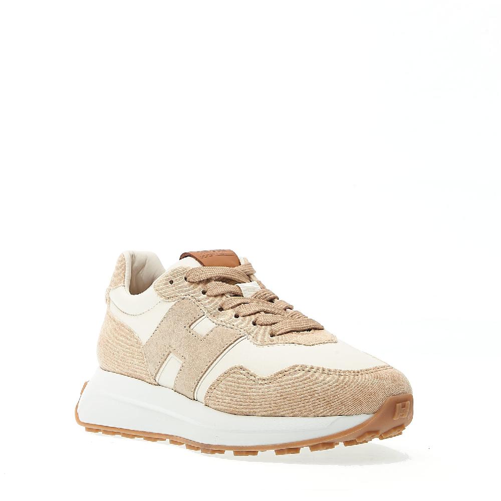 Sorelle Perego running H641 tessuto beige e pelle Italy