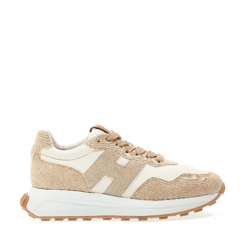 Sorelle Perego running H641 tessuto beige e pelle Italy