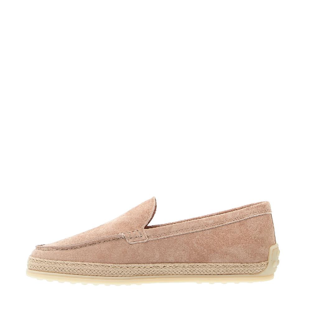 Sorelle Perego pantofola in camoscio rosa con corda In Linea