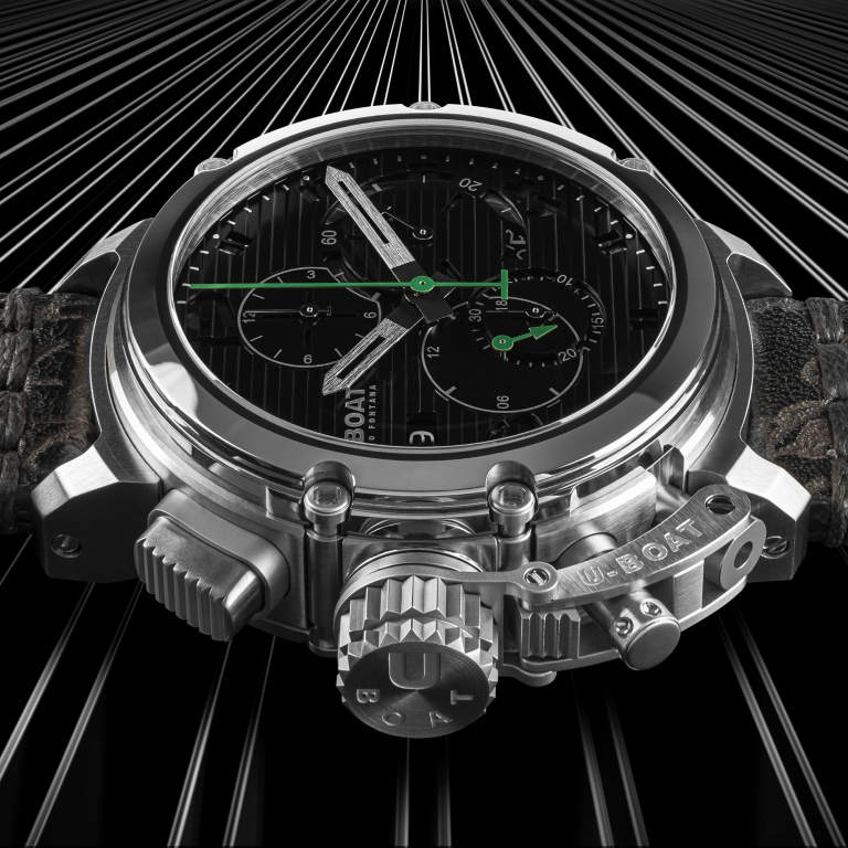 U Boat CHIMERA 46MM CHRONO SS NERO Vendita Calda