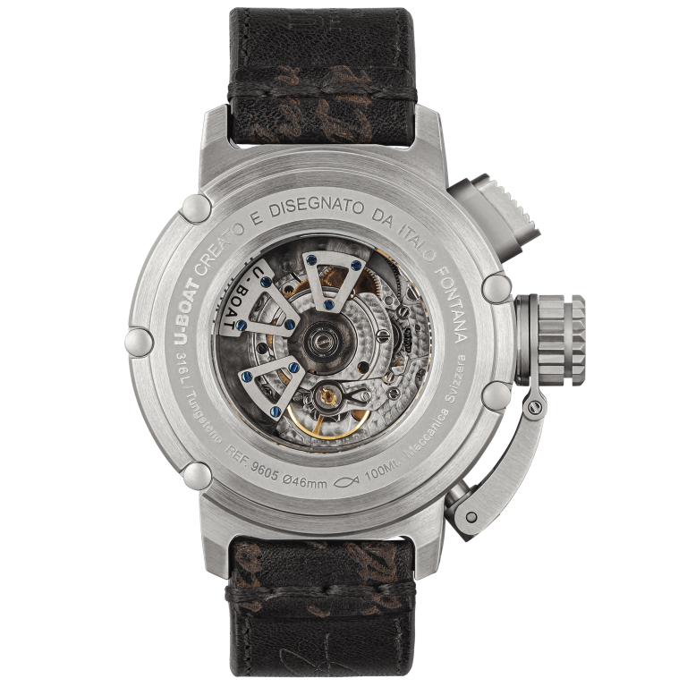 U Boat CHIMERA 46MM SS NERO Saldi Di Fabbrica