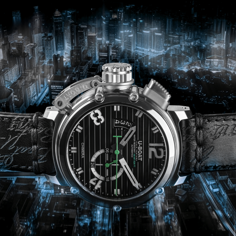 U Boat CHIMERA 46MM SS NERO Saldi Di Fabbrica