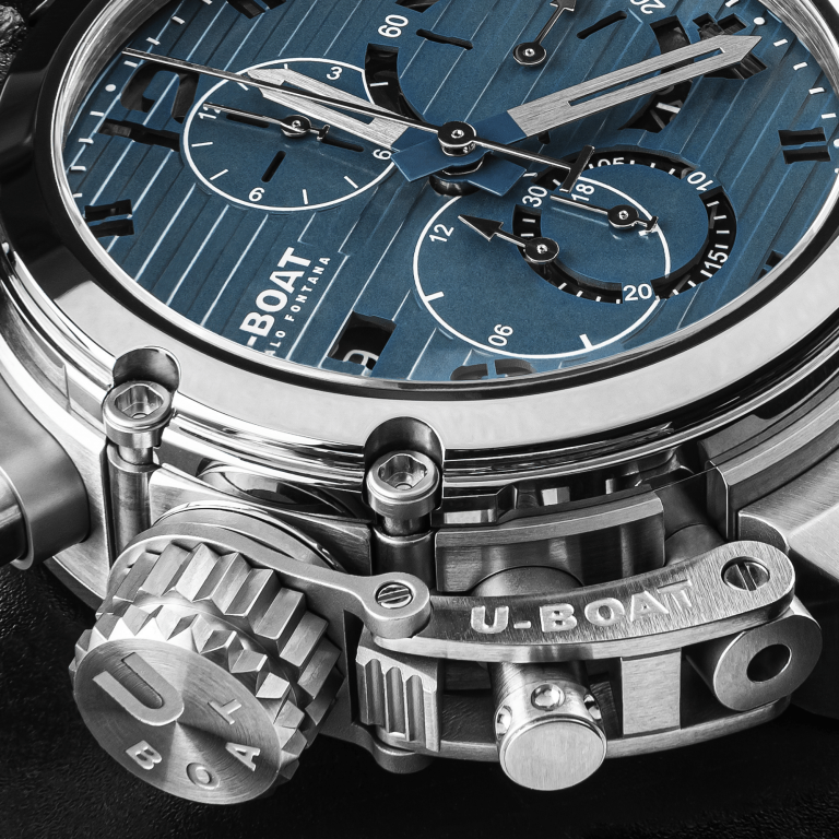 U Boat CHIMERA 46MM CHRONO SS BLU Nuova