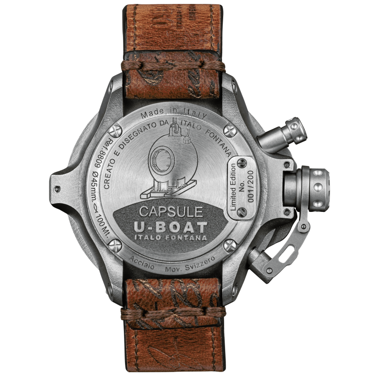 U Boat CAPSULE 45MM SS BK BE Qualità