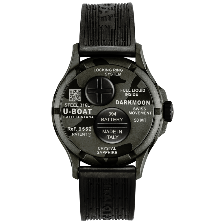U Boat DARKMOON 40 MM BK GREY CURVED CAMOUFLAGE Promozione