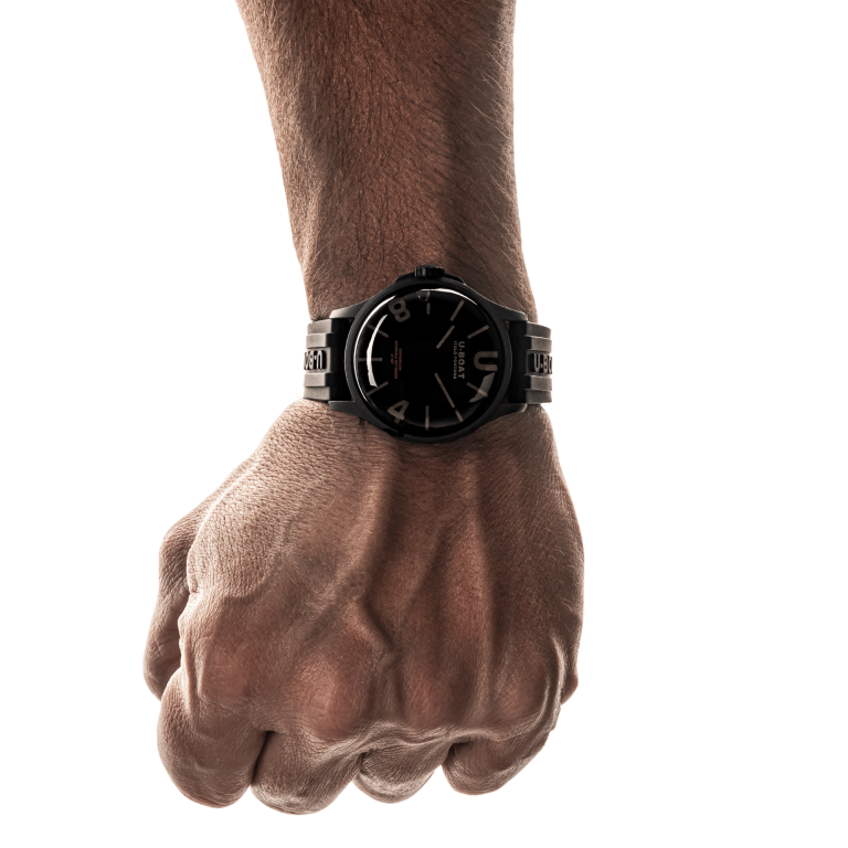 U Boat DARKMOON 40 MM BK GREY CURVED CAMOUFLAGE Spedizione Gratuita