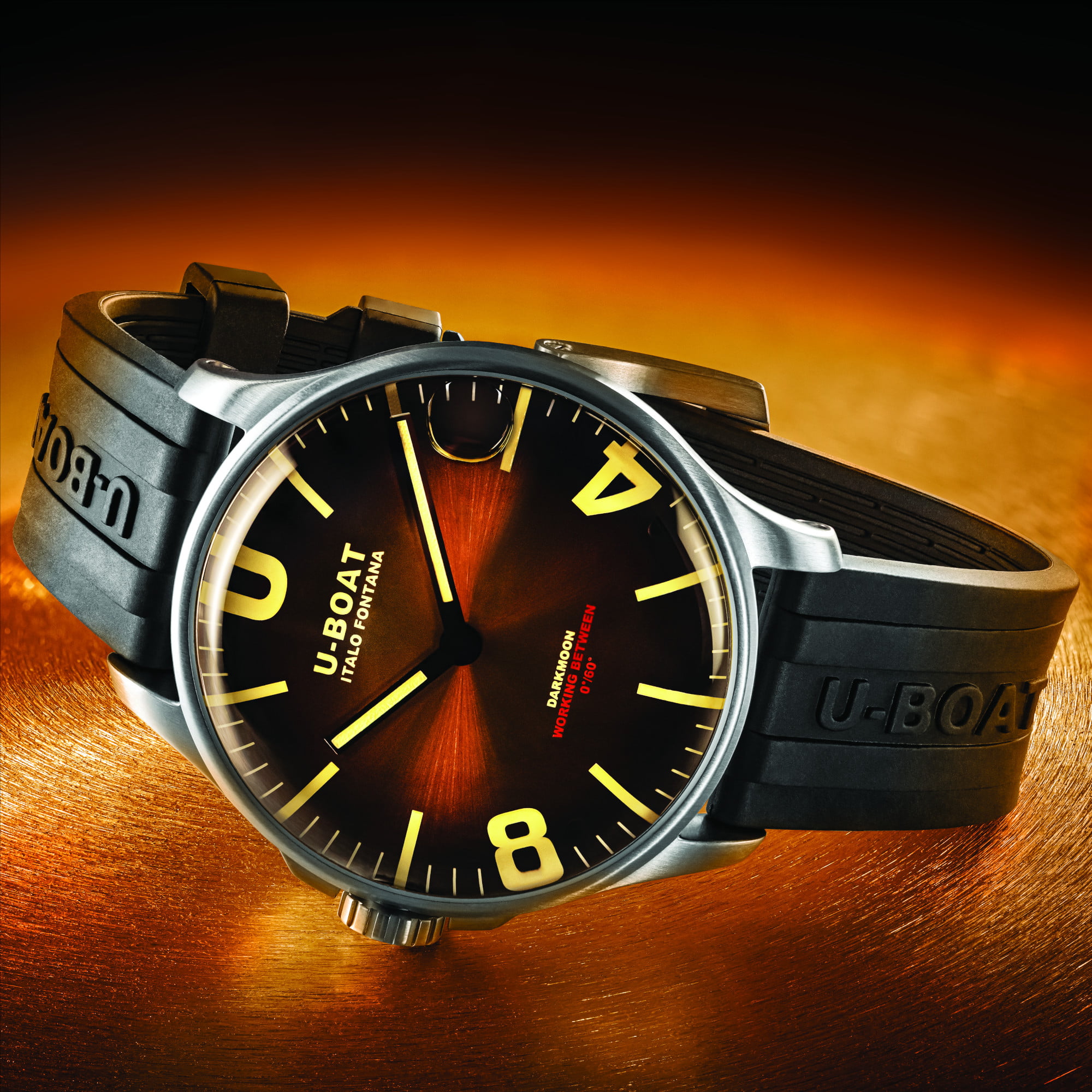 U Boat DARKMOON 44MM BROWN SS SOLEIL Sottocosto