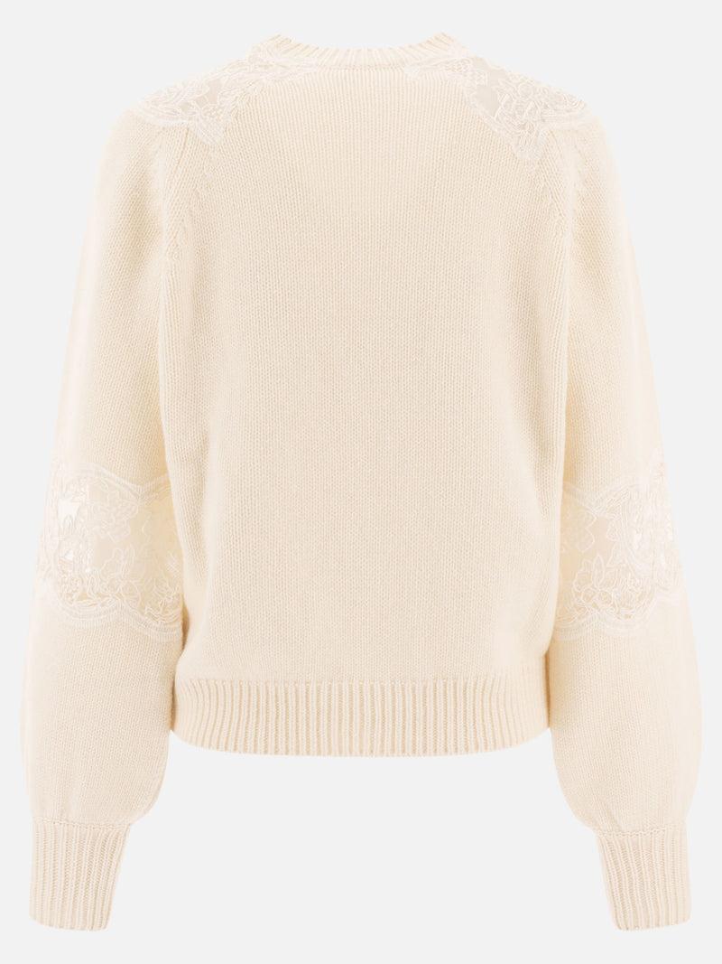 ﻿Vietti Elie Saab Maglione con inserti in pizzo Hotsell