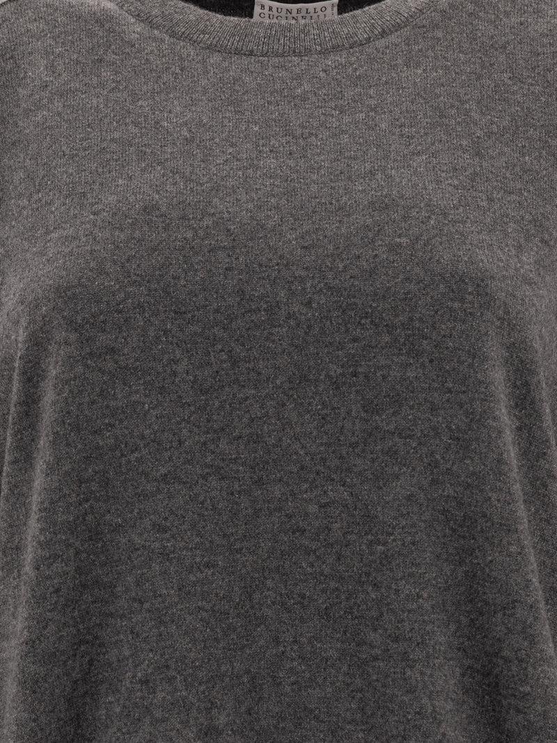 Vietti Brunello Cucinelli Maglione in cashmere con monili In Saldo