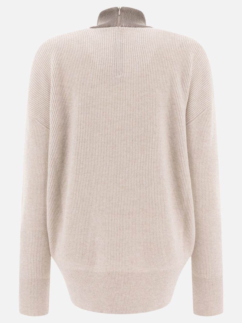 Vietti Brunello Cucinelli Maglione in cashmere con Precious Ribbed Collar 2025