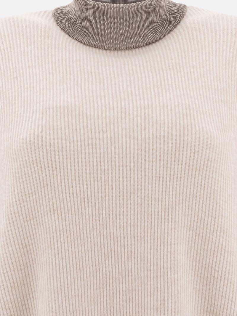 Vietti Brunello Cucinelli Maglione in cashmere con Precious Ribbed Collar 2025