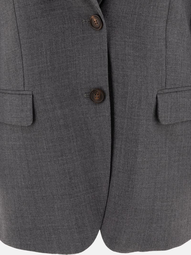 Vietti Brunello Cucinelli Blazer monopetto in misto lana Italia