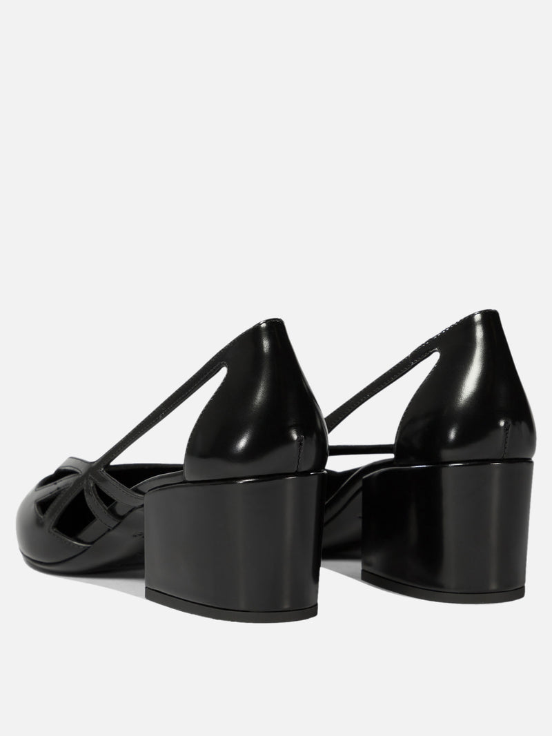 Vietti Prada Décolleté cut-out in pelle spazzolata Offerta