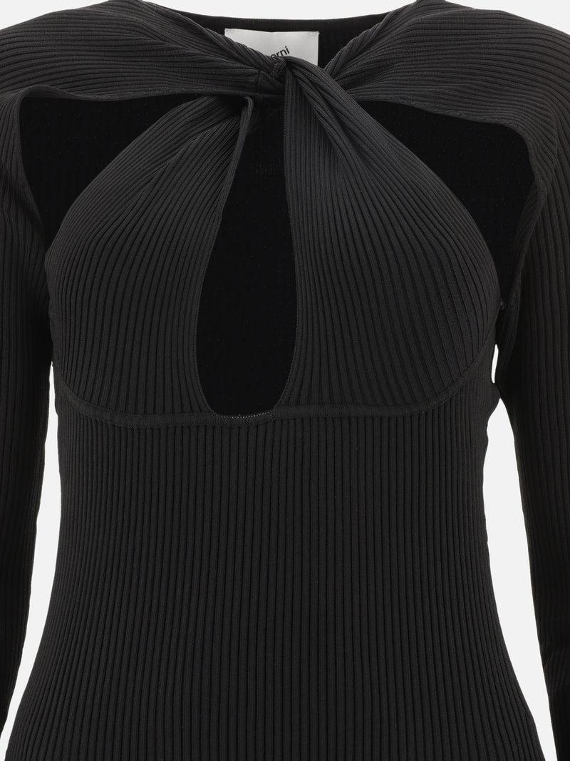 Vietti Coperni Abito a coste con cut-out "Twisted" Sottocosto