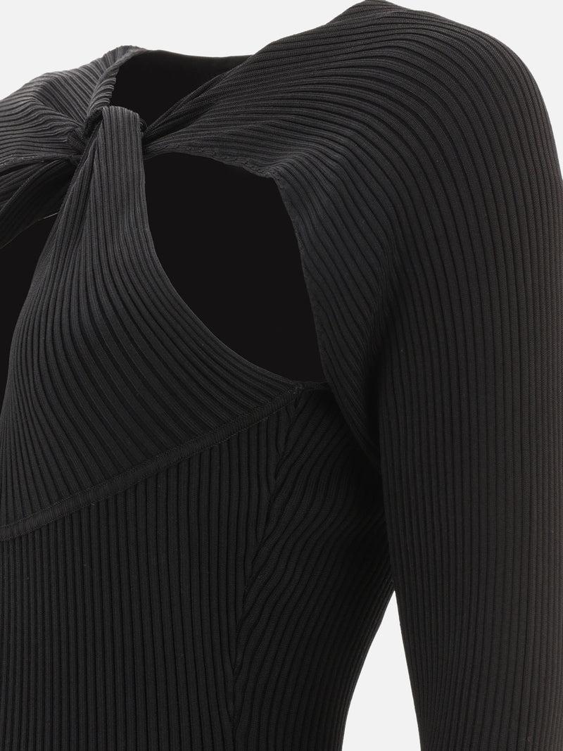 Vietti Coperni Abito a coste con cut-out "Twisted" Sottocosto