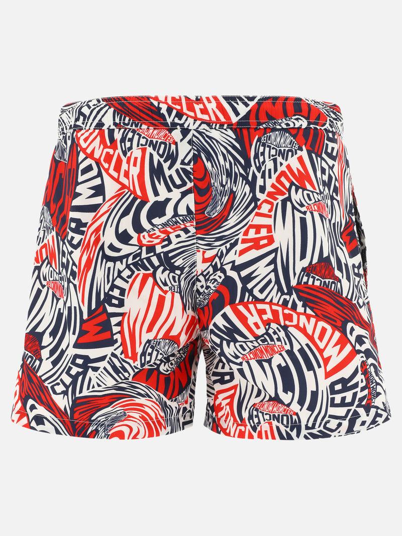 Vietti Moncler Boxer da mare con stampa Presa