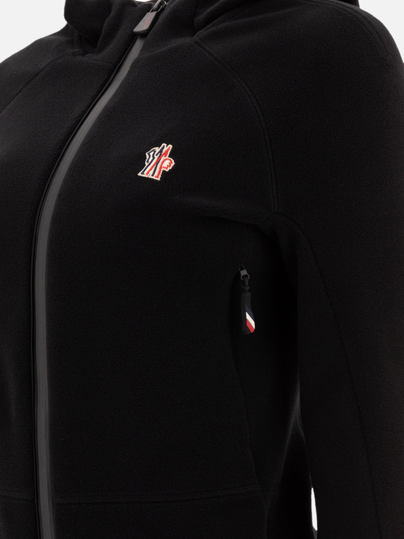 Vietti Moncler Grenoble Giacca in pile con cappuccio e zip Offerte