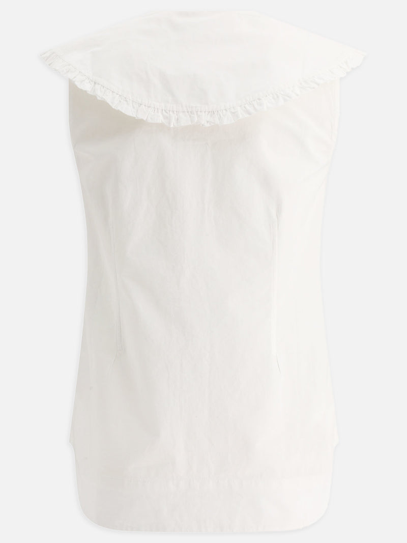 Vietti Ganni Blusa in popeline Consegna Veloce
