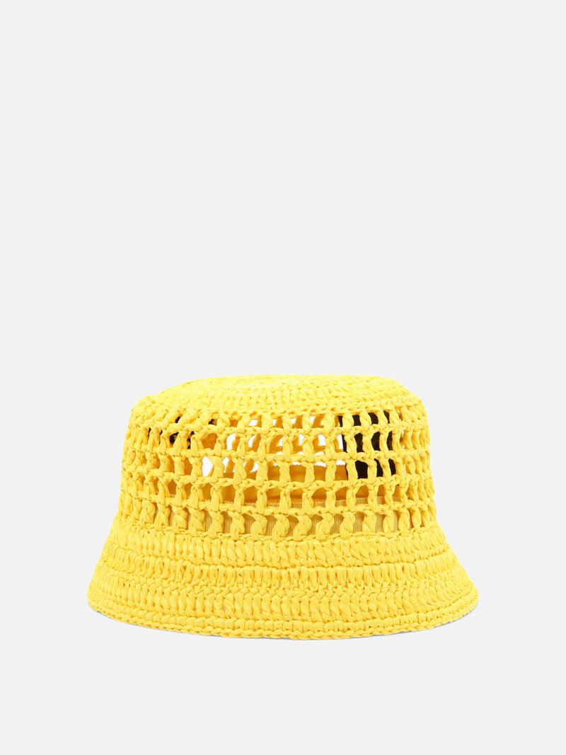 Vietti Prada Cappello da pescatore in rafia Vendita Calda