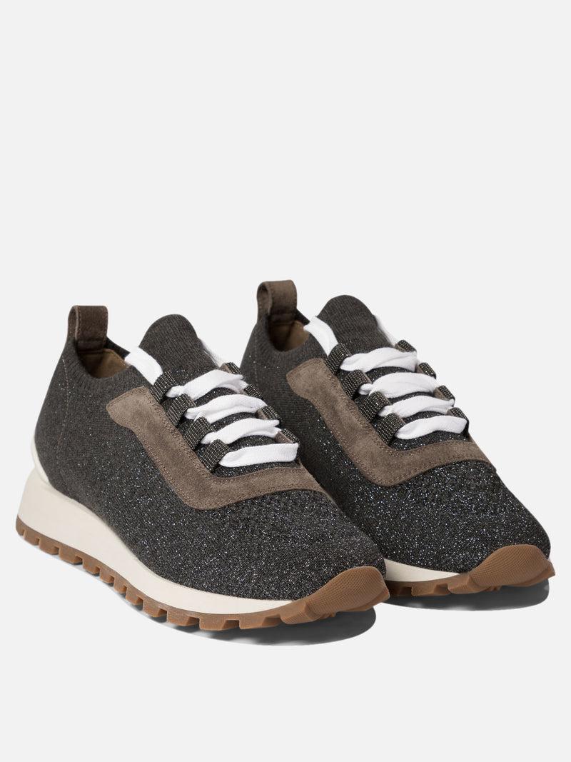 Vietti Brunello Cucinelli Sneaker "Sparkling Precious Eyelets" Qualità