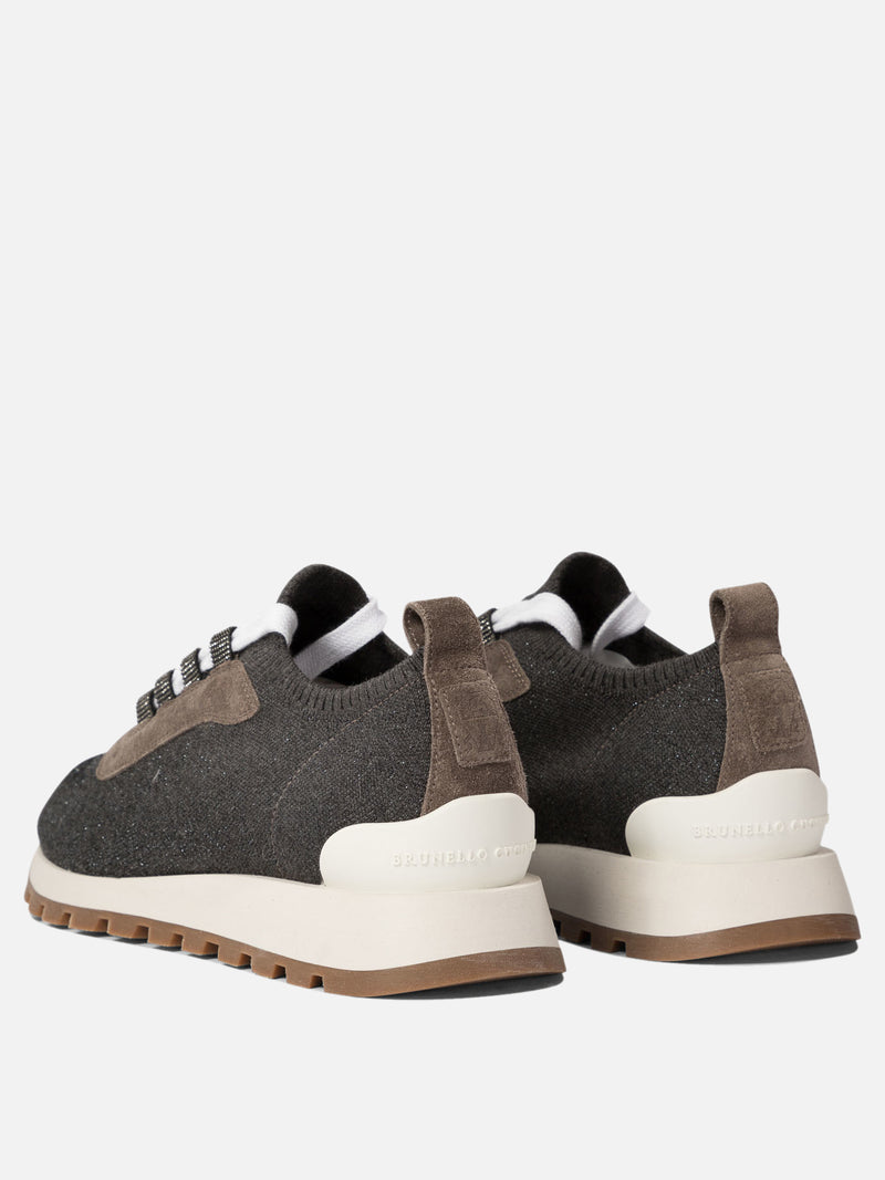 Vietti Brunello Cucinelli Sneaker "Sparkling Precious Eyelets" Qualità